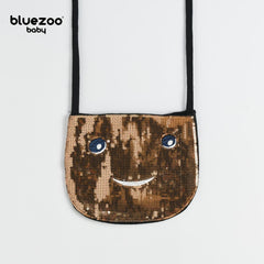 BLUEZOO GOLDEN SMILEY SEQUINED MINI PURSE