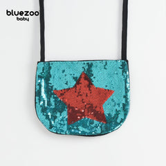 BLUEZOO BLUE RED STAR SEQUINED MINI PURSE