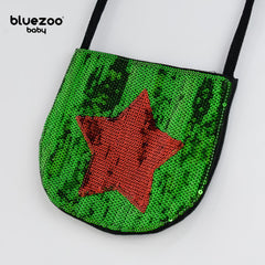 BLUEZOO RED GREEN STAR SEQUINED MINI PURSE