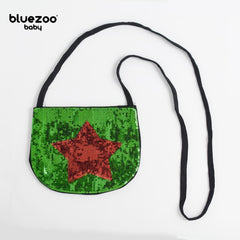 BLUEZOO RED GREEN STAR SEQUINED MINI PURSE
