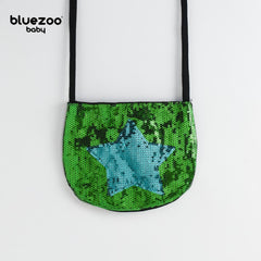 BLUEZOO GREEN BLUE STAR SEQUINED MINI PURSE