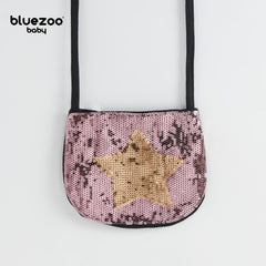 BLUEZOO LIGHT PINK GOLDEN STAR SEQUINED MINI PURSE