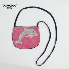 BLUEZOO PINK DOLPHIN SEQUINED MINI PURSE