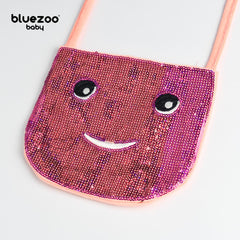 BLUEZOO PINK SMILEY SEQUINED MINI PURSE