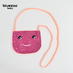 BLUEZOO PINK SMILEY SEQUINED MINI PURSE