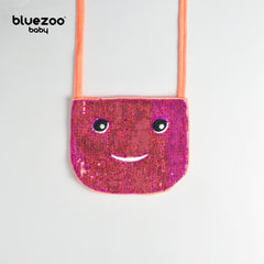 BLUEZOO PINK SMILEY SEQUINED MINI PURSE