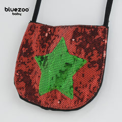 BLUEZOO GREEN RED STAR SEQUINED MINI PURSE
