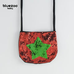 BLUEZOO GREEN RED STAR SEQUINED MINI PURSE
