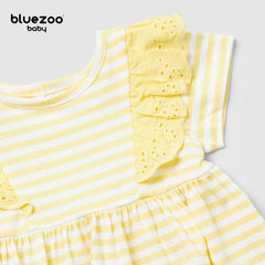 BLUEZOO YELLOW BABY GIRLS TRIM DRESS