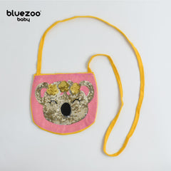 BLUEZOO YELLOW KOALA SEQUINED MINI PURSE