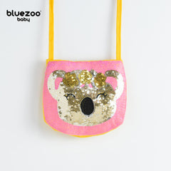 BLUEZOO YELLOW KOALA SEQUINED MINI PURSE
