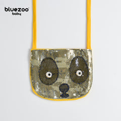 BLUEZOO YELLOW PANDA SEQUINED MINI PURSE
