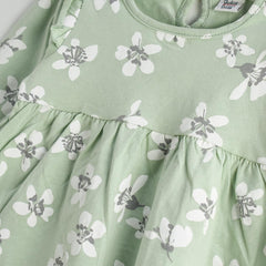 BLUKIDS GREEN FLORAL DRESS