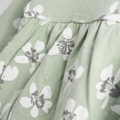 BLUKIDS GREEN FLORAL DRESS