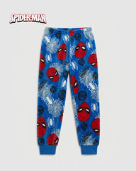 BOYS BLUE SPIDERMAN FLEECE PYJAMA SET