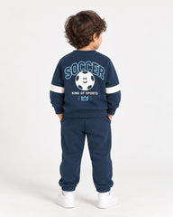 BOYS NAVY PLAY FOR FUN SWEATSHIRT WITH JOGGER SET