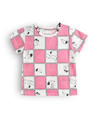 BRANDED PINK WHITE SNOOPY T-SHIRT