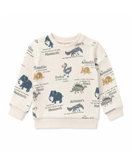 BRANDED ANIMAL EXPLORER PRINT BABY SWEATSHIRT