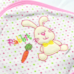 BRANDED BABY PINK RABIT DOTTED WRAPPING SHEET