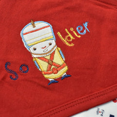 BRANDED BABY RED SOLDIER WHITE PRINTED WRAPPING SHEET