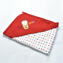 BRANDED BABY RED SOLDIER WHITE PRINTED WRAPPING SHEET