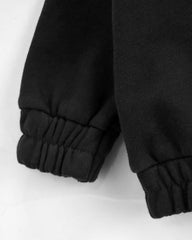 BRANDED BLACK PRINTED HOODED 2 PCS SET