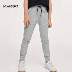 MANGO MEDIUM HEATHER GREY TROUSER WITH ZIPS 51139