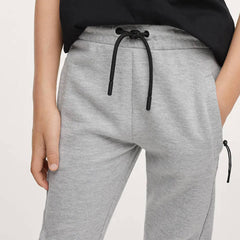 MANGO MEDIUM HEATHER GREY TROUSER WITH ZIPS 51139