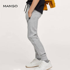 MANGO MEDIUM HEATHER GREY TROUSER WITH ZIPS 51139