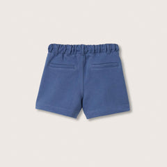MANGO BLUE COTTON SHORTS WITH DRAWSTRING