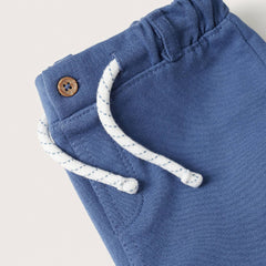 MANGO BLUE COTTON SHORTS WITH DRAWSTRING