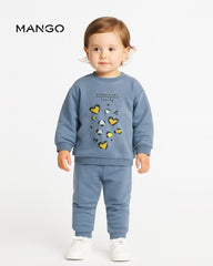 BRANDED BLUE FRENCH TERRY 2 PCS SET