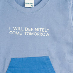 BLUE MART COME TOMORROW PRINTED T-SHIRT
