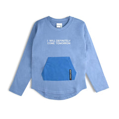 BLUE MART COME TOMORROW PRINTED T-SHIRT