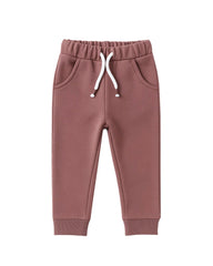 BRANDED BRICK RED FLEECE JOGGER TROUSER