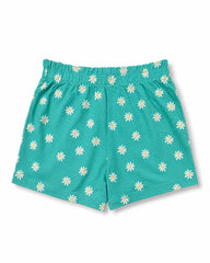 BRANDED GIRLS TEAL DAISY PRINT SHORTS