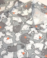 BRANDED GREY CATS PRINTED POLO T-SHIRT