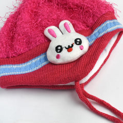 BRANDED KIDS DARK PINK WARM RABBIT CAP