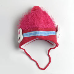 BRANDED KIDS DARK PINK WARM RABBIT CAP