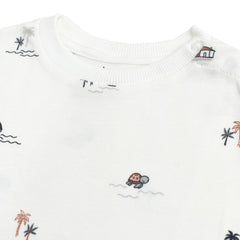 BRANDED KIDS OFF WHITE PRINTED T-SHIRT-243