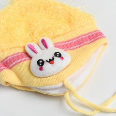 BRANDED KIDS YELLOW WARM RABBIT CAP