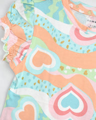 BRANDED MULTICOLOR PRINTED TOP