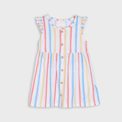 BRANDED MULTICOLOR STRIPED DRESS