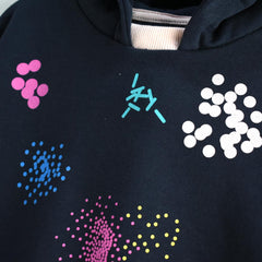 BRANDED NAVY PRINTED HOODED 2 PCS SET