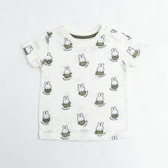 BRANDED OFF WHITE TEAM CUTE PRINTED T-SHIRT
