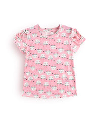 BRANDED PINK BUNNY PRINTED T-SHIRT