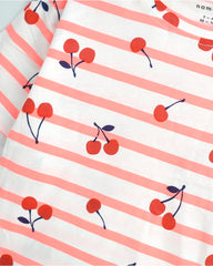 BRANDED PINK CHERRY STRIPED T-SHIRT