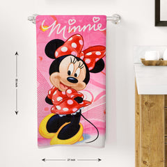 BRANDED PINK MINNIE PRINTED TOWEL
