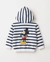 BRANDED STRIPED MICKEY HOODIE WITH TROUSER SET