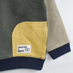 BRANDED TRICOLOR POSITIVE & HAPPY SWEATSHIRT 2 PCS SET